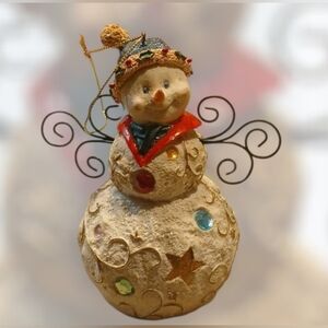 Vintage Snowman With Gems | Ornament